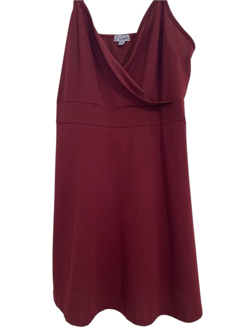 J for Justify Size 3x Wine Red Mini Dress with wrap top and built in shorts